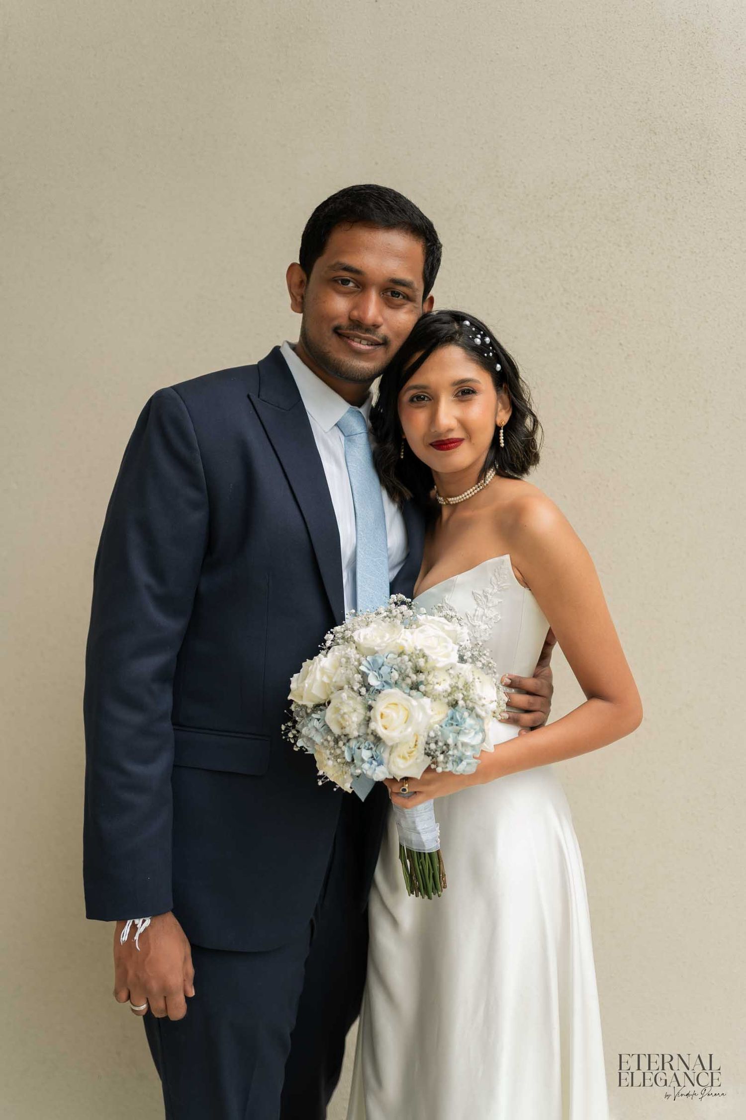 Candid wedding moment portrait between bride and groom Natural wedding moments captured in Sri Lanka