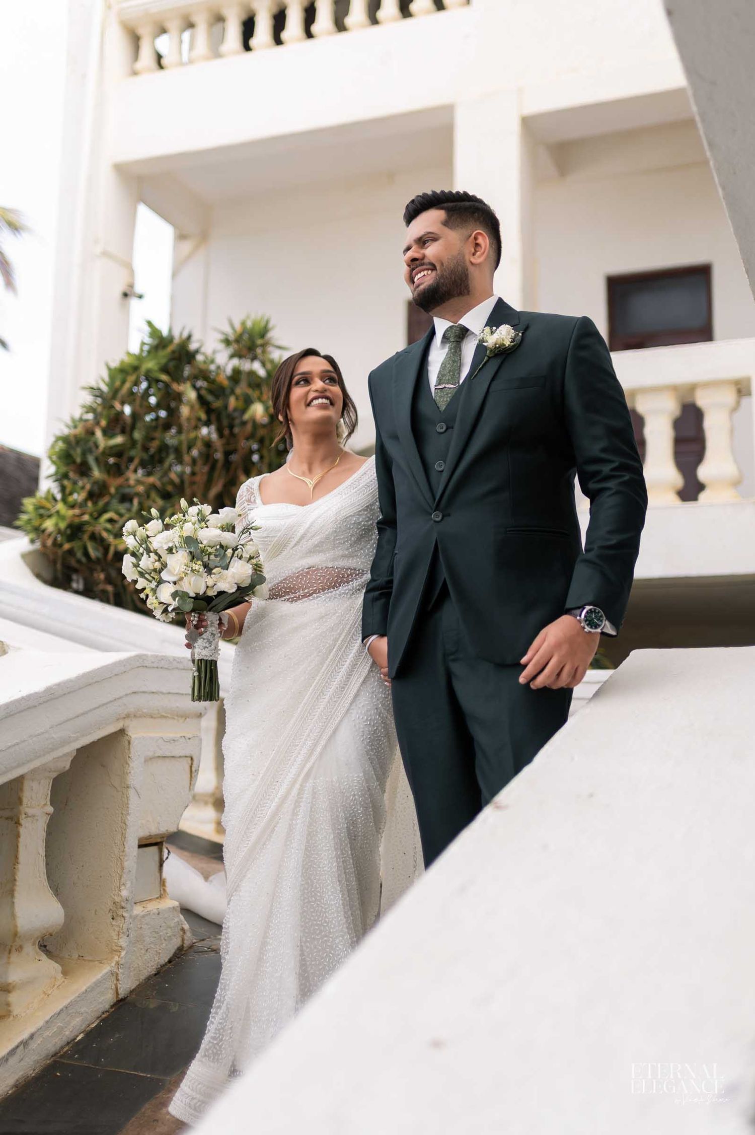 Candid destination wedding moment between bride and groom Natural wedding moments captured in Sri Lanka wedding photography