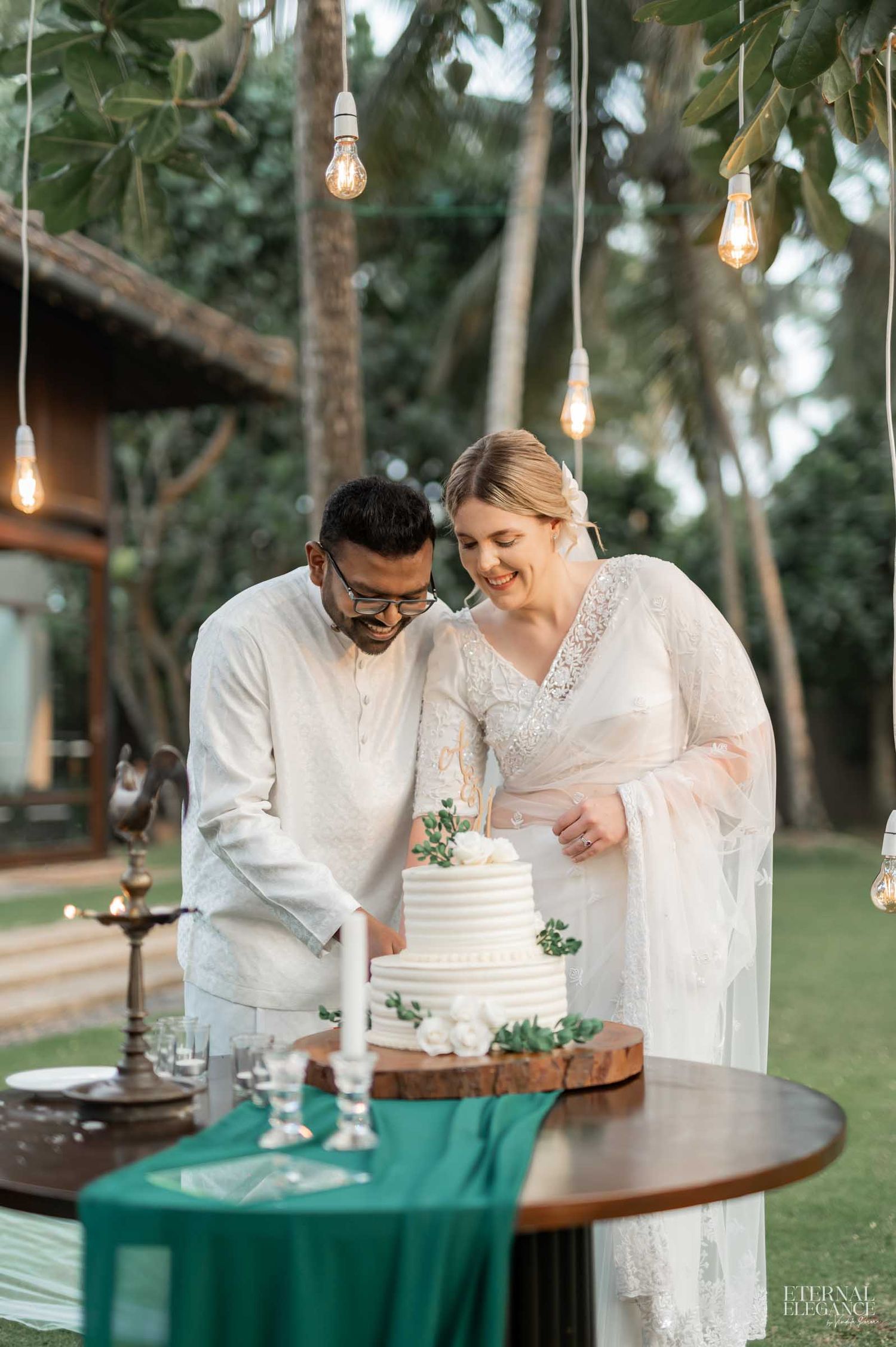 Candid destination wedding moment between bride and groom in Sri Lanka Natural wedding moments captured in Sri Lanka wedding photography