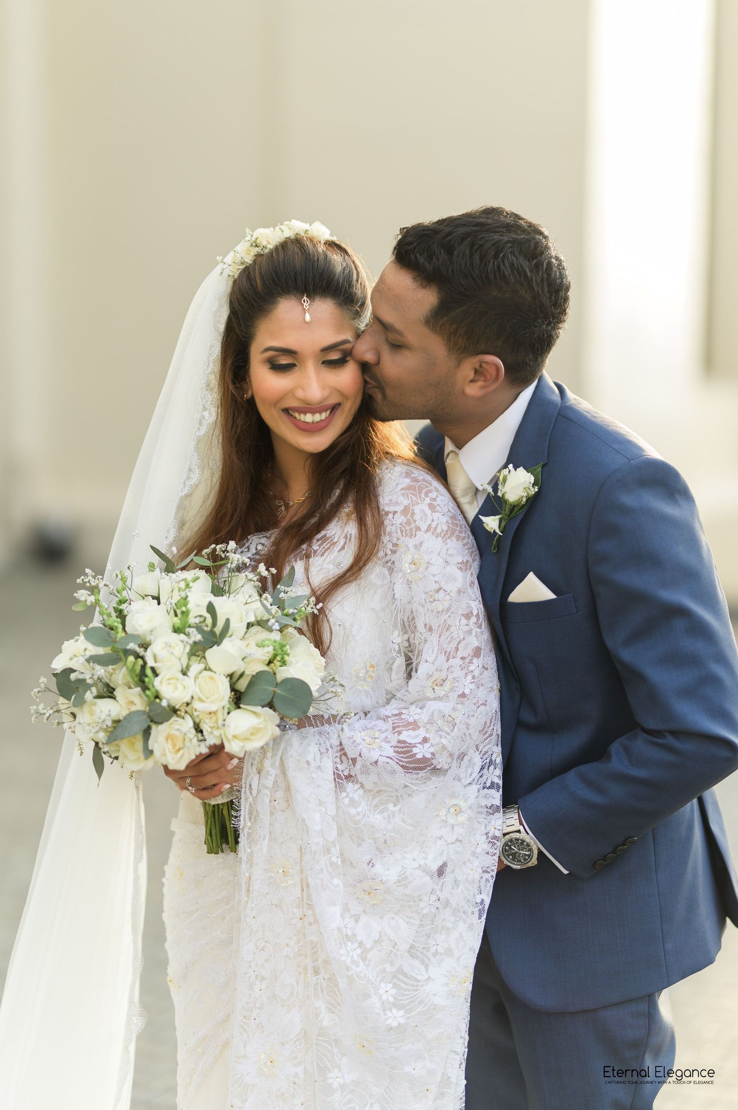 Candid destination wedding moment between bride and groom Natural wedding moments captured in Sri Lanka wedding photography