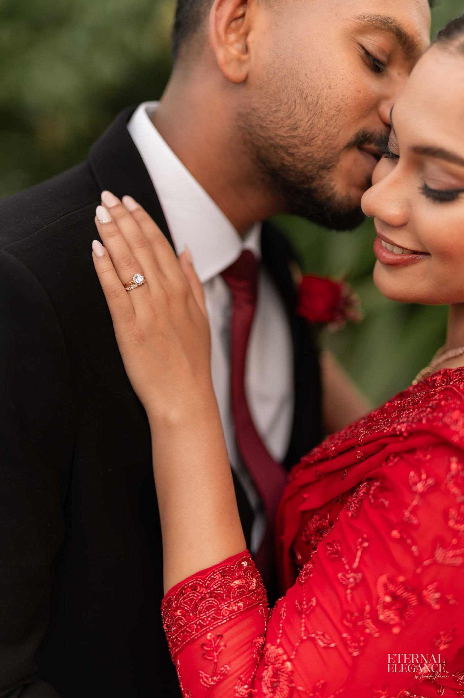 Candid wedding moment portrait between bride and groom Natural wedding moments captured in Sri Lanka