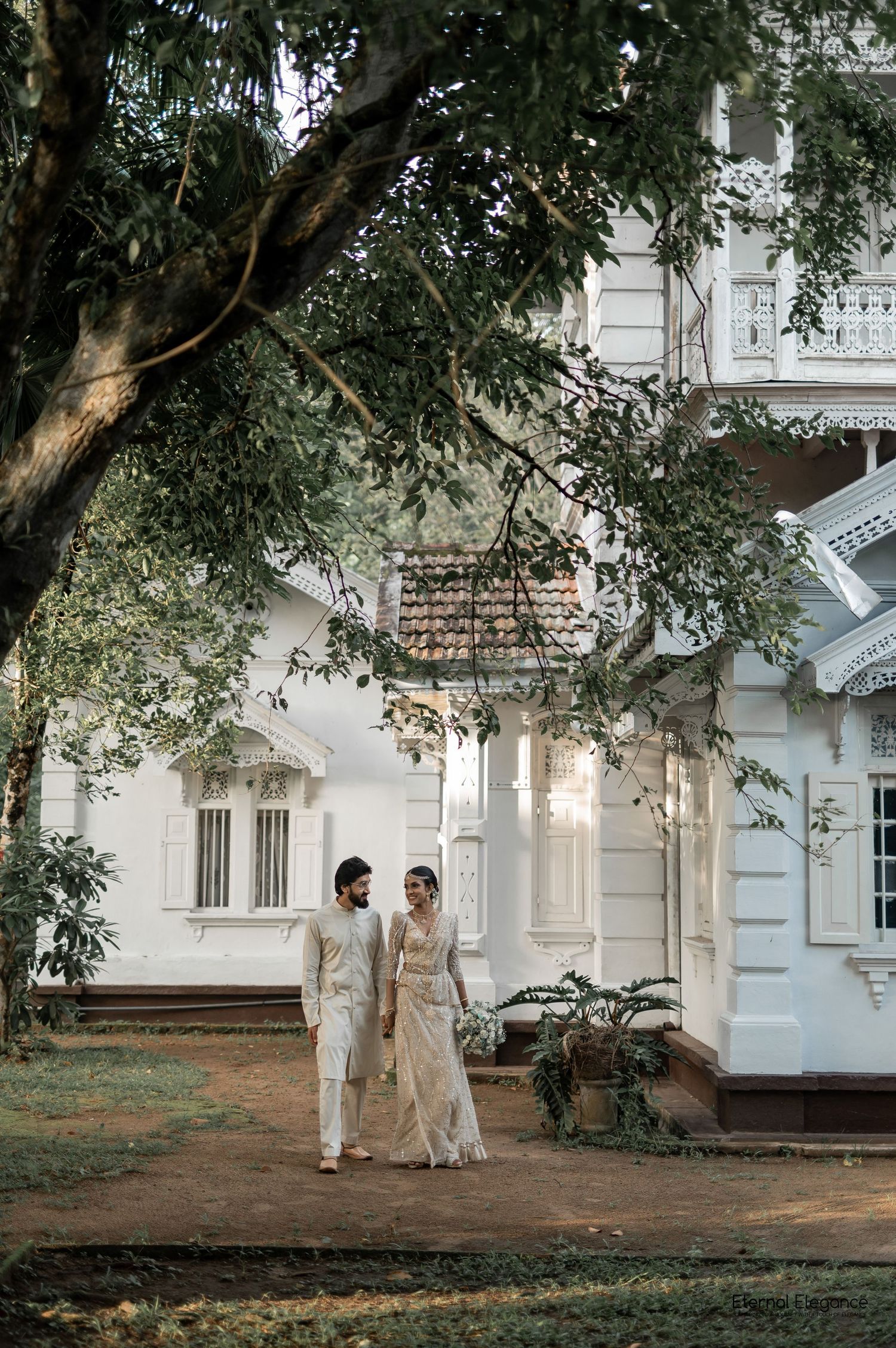 Candid destination wedding moment between bride and groom Natural wedding moments captured in Sri Lanka wedding photography