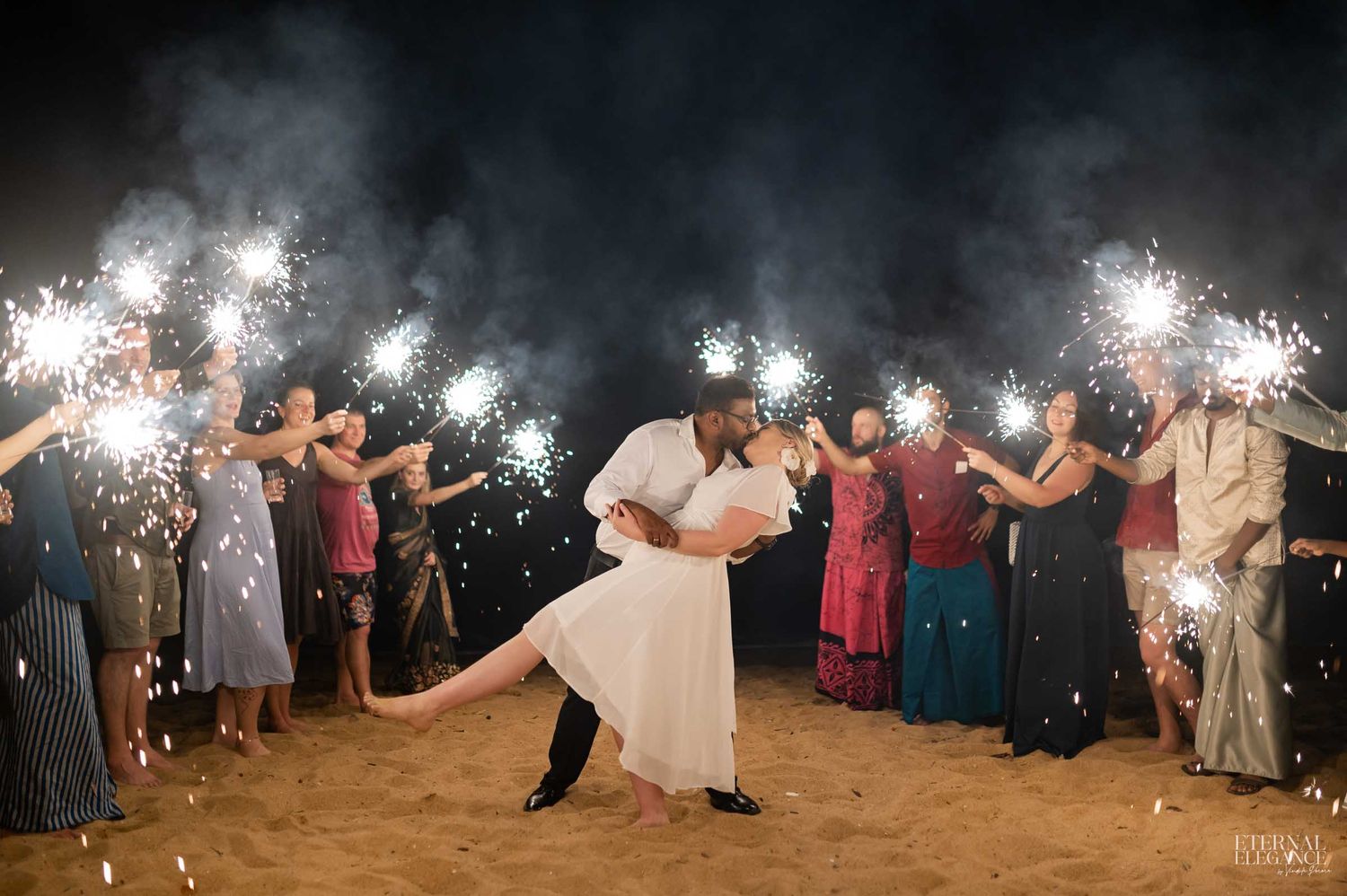 Candid destination wedding moment between bride and groom in Sri Lanka Natural wedding moments captured in Sri Lanka wedding photography
