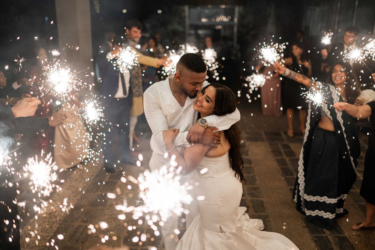 Candid wedding moment between bride and groom in Sri Lanka Natural wedding moments captured in Sri Lanka