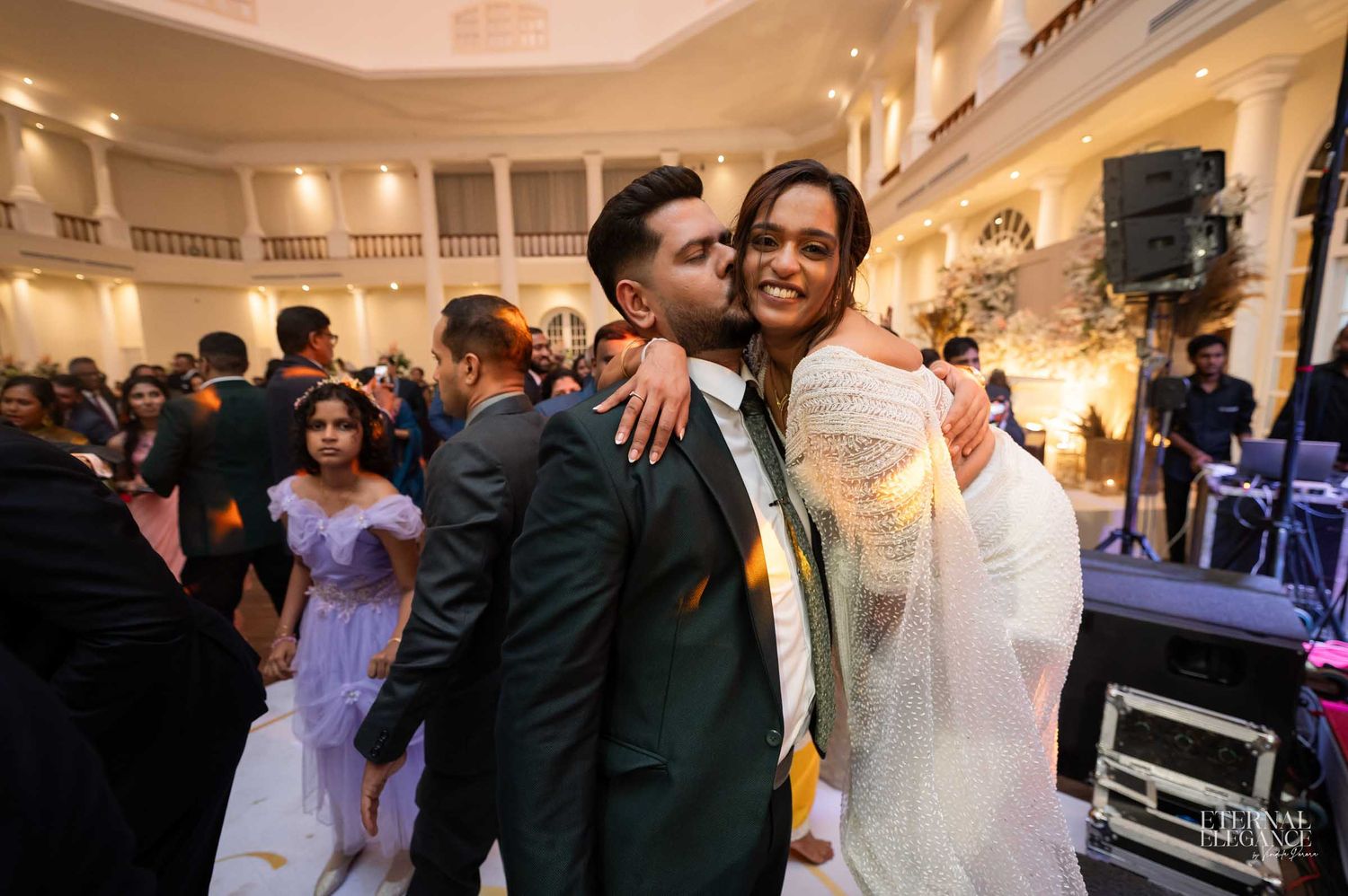 Candid destination wedding moment between bride and groom Natural wedding moments captured in Sri Lanka wedding photography