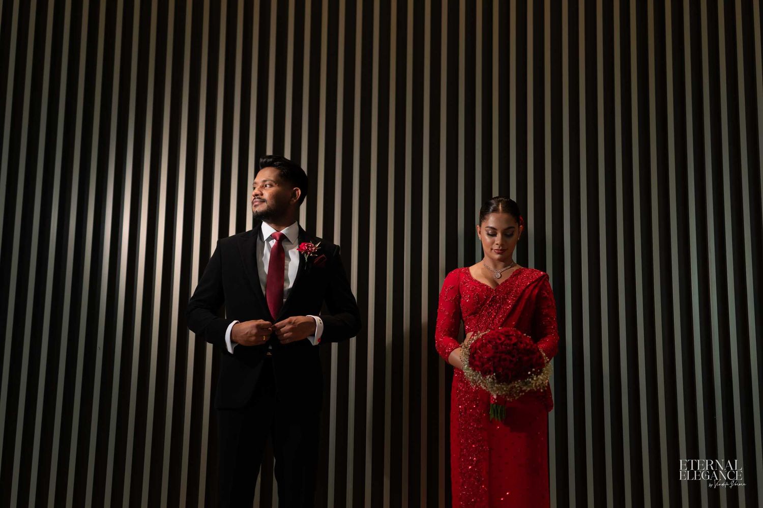Candid wedding moment portrait between bride and groom Natural wedding moments captured in Sri Lanka