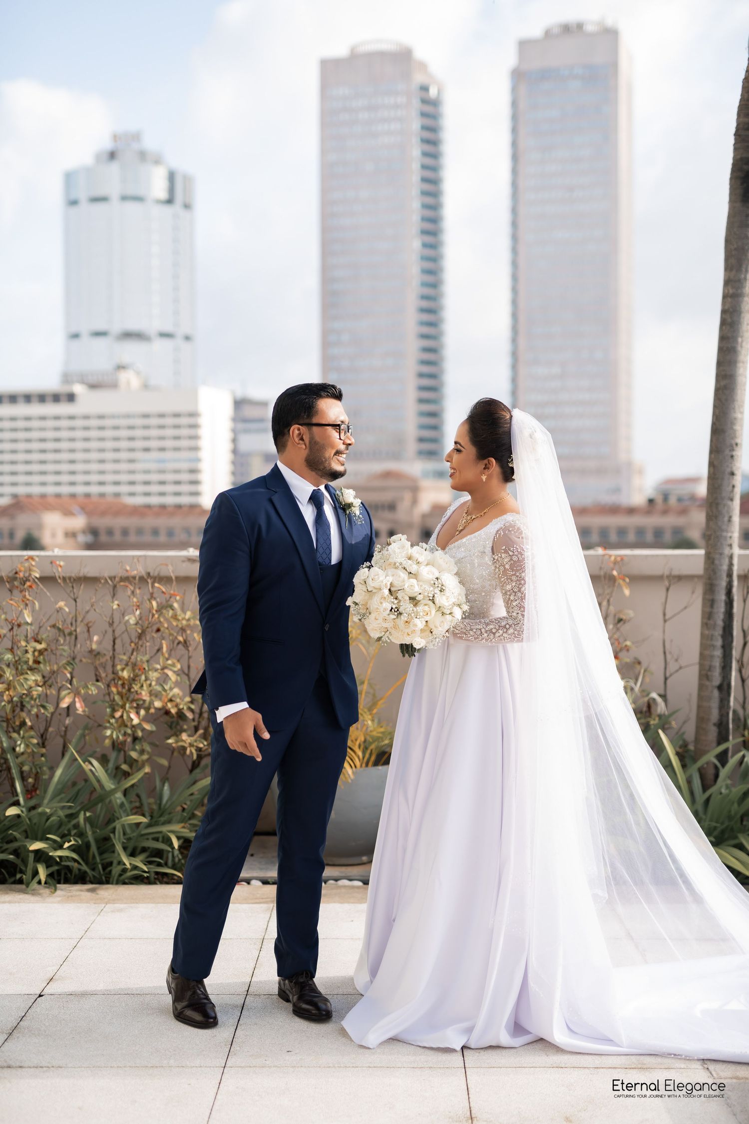 Candid destination wedding moment between bride and groom Natural wedding moments captured in Sri Lanka wedding photography