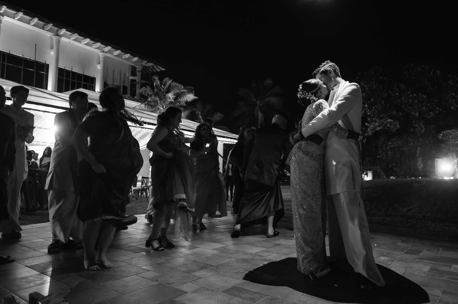 Candid wedding moment between bride and groom in Sri Lanka Natural wedding moments captured Destination wedding photography in Sri Lanka