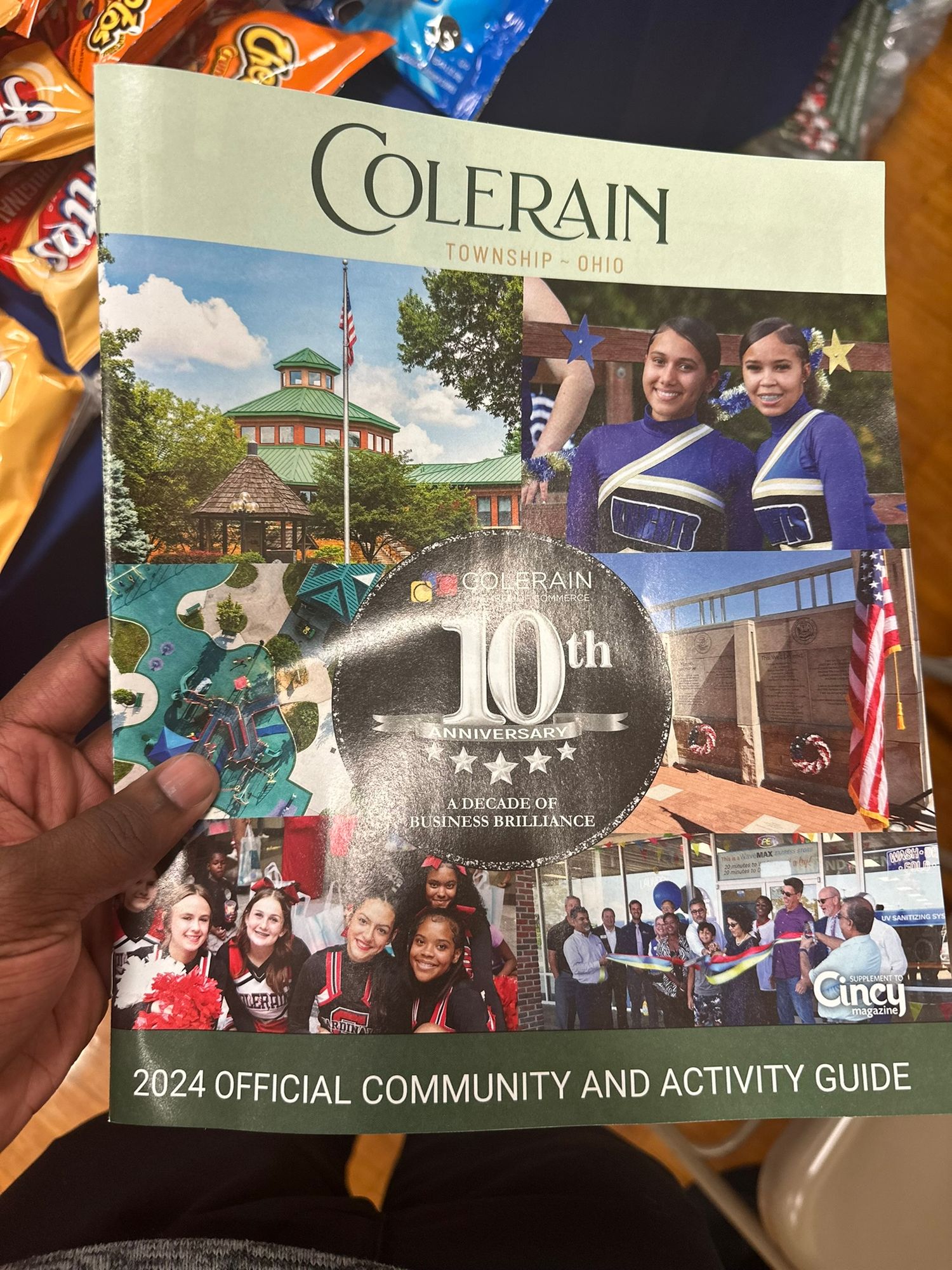 Colerain Township Ohio 2024 Official Community and Activity Guide celebrating 10th anniversary of business brilliance.