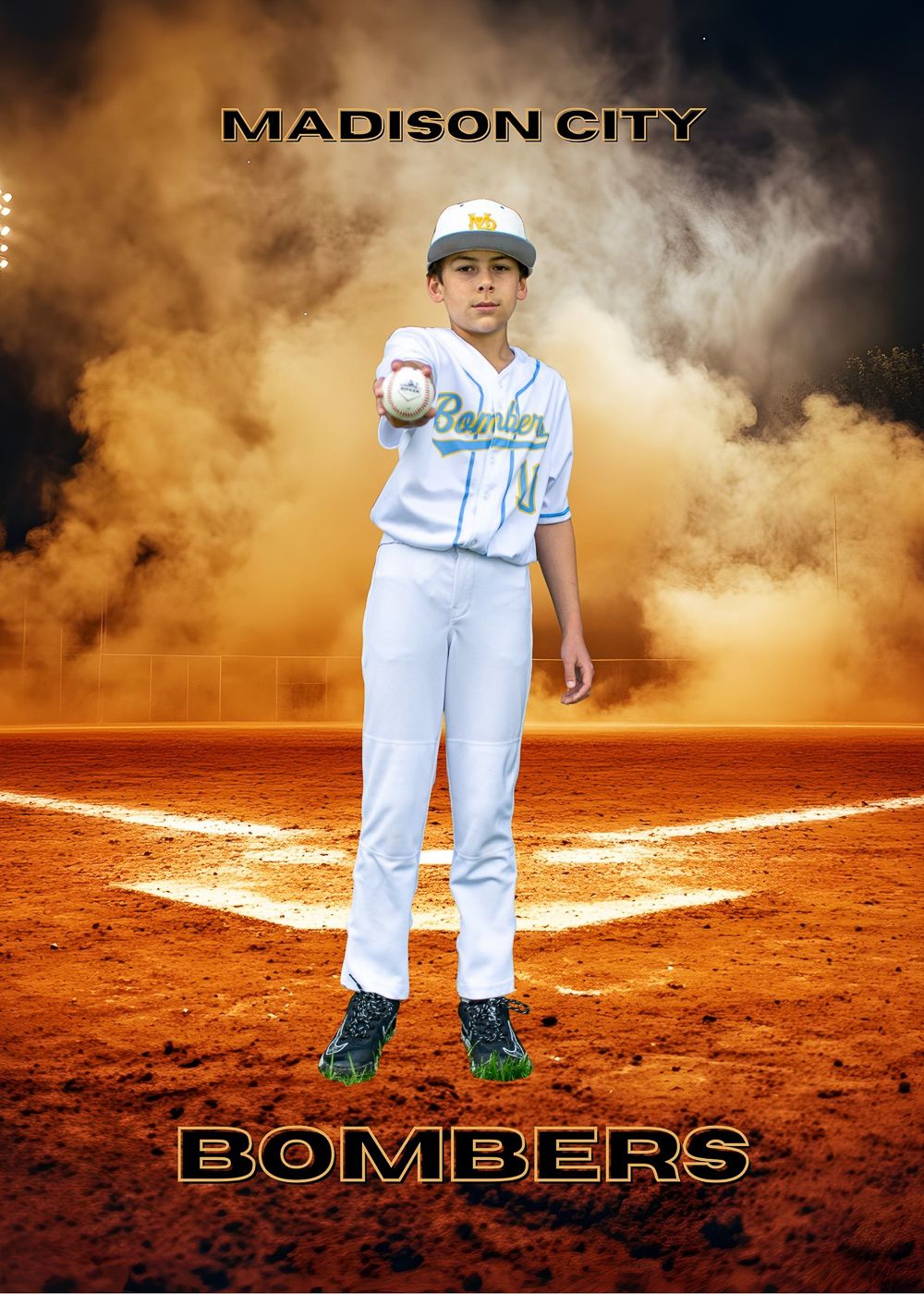 Custom Designed, Stylized Individual Portraits for Sports Youth Activities.  Senior Sports Photos.  Senior Activity Photos.  Travel Teams.