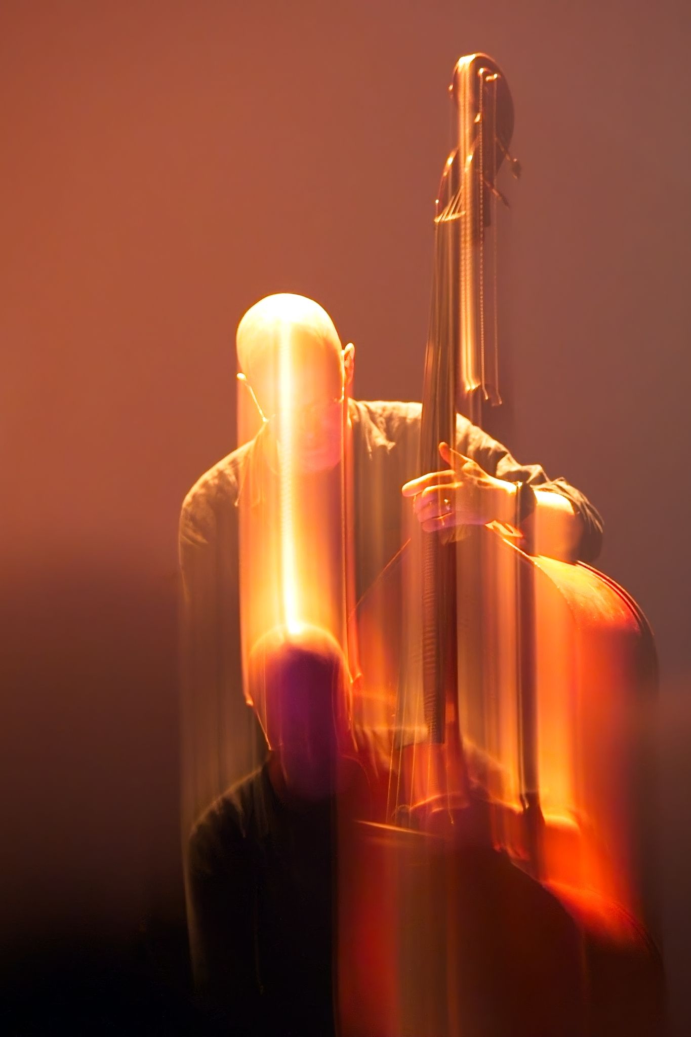 Godspeed You! Black Emperor bass player slow shutter speed