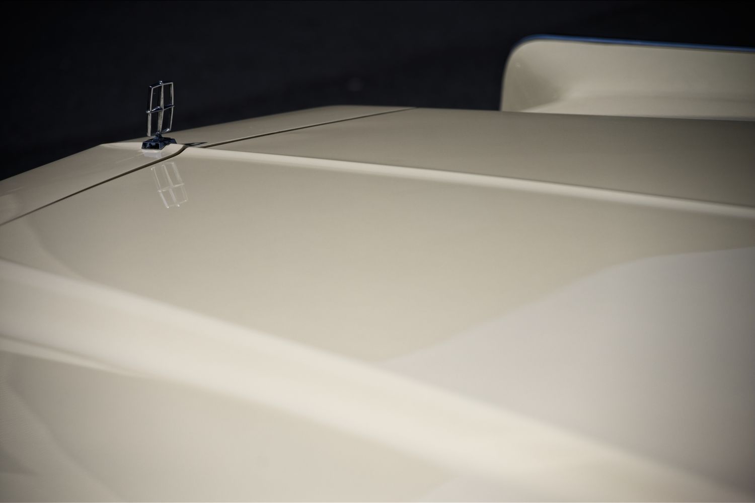 huge hood of a huge car - lincoln continental