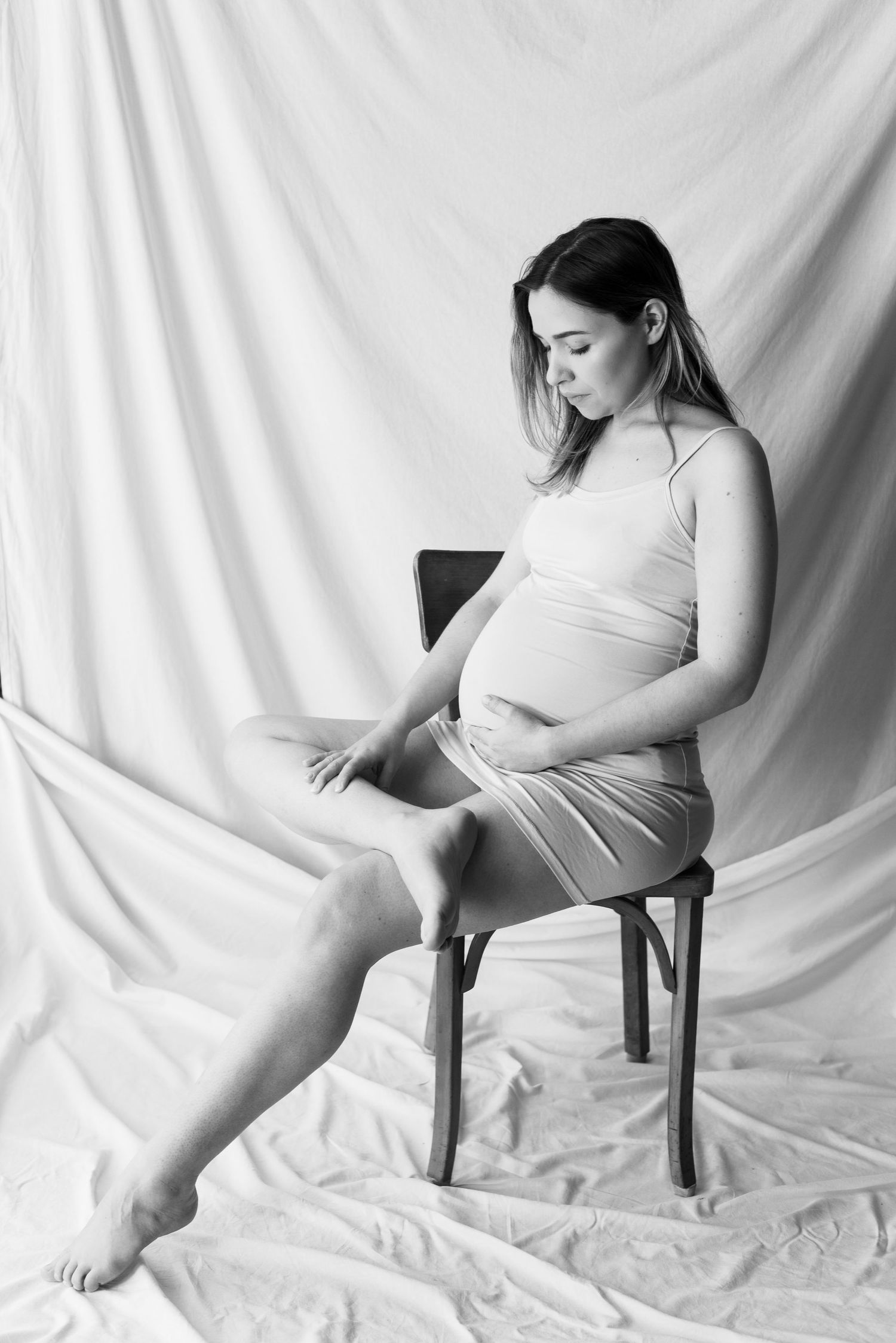 Séance photo de grossesse au studio à la chapelle-basse-mer