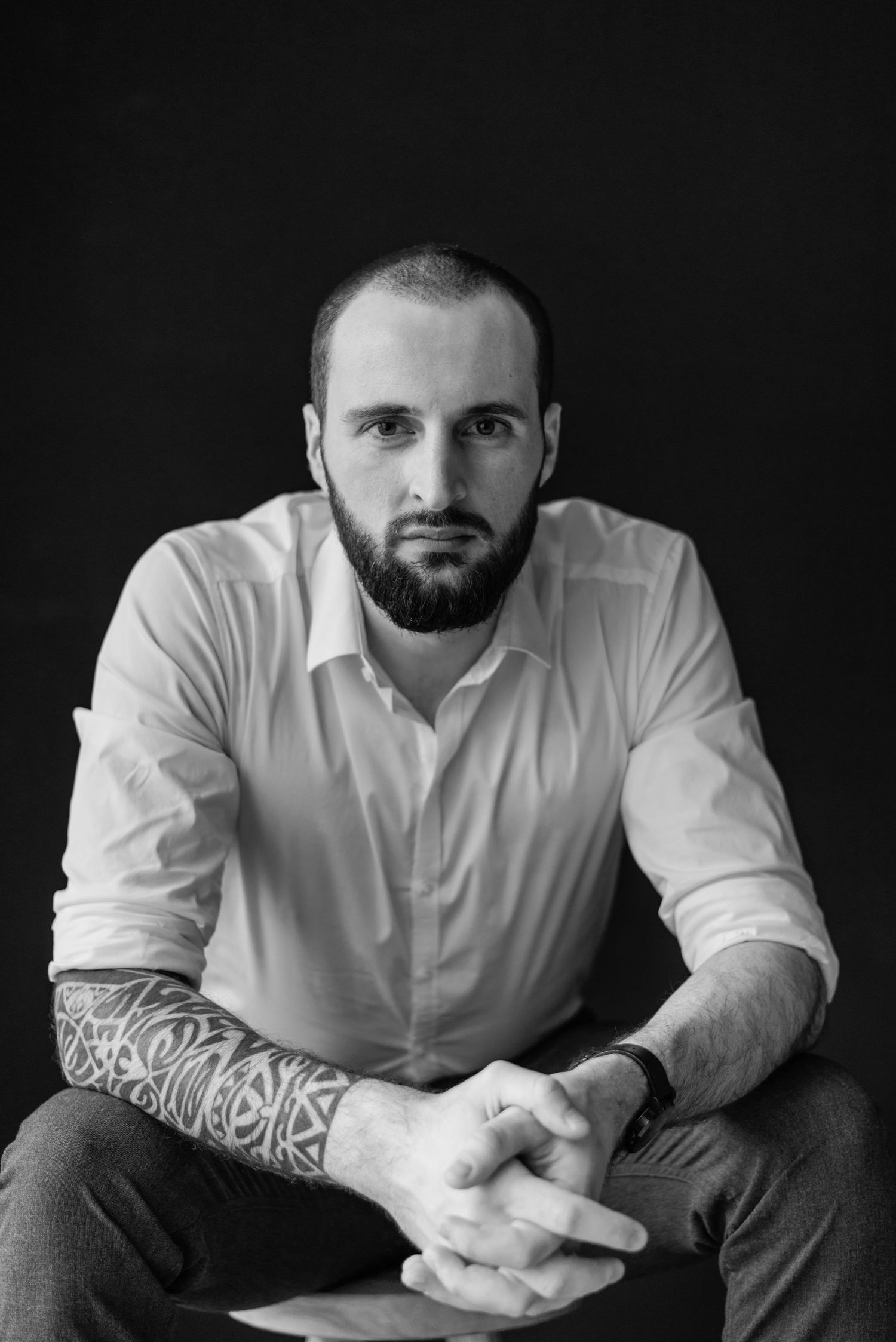 Portrait d'homme au studio