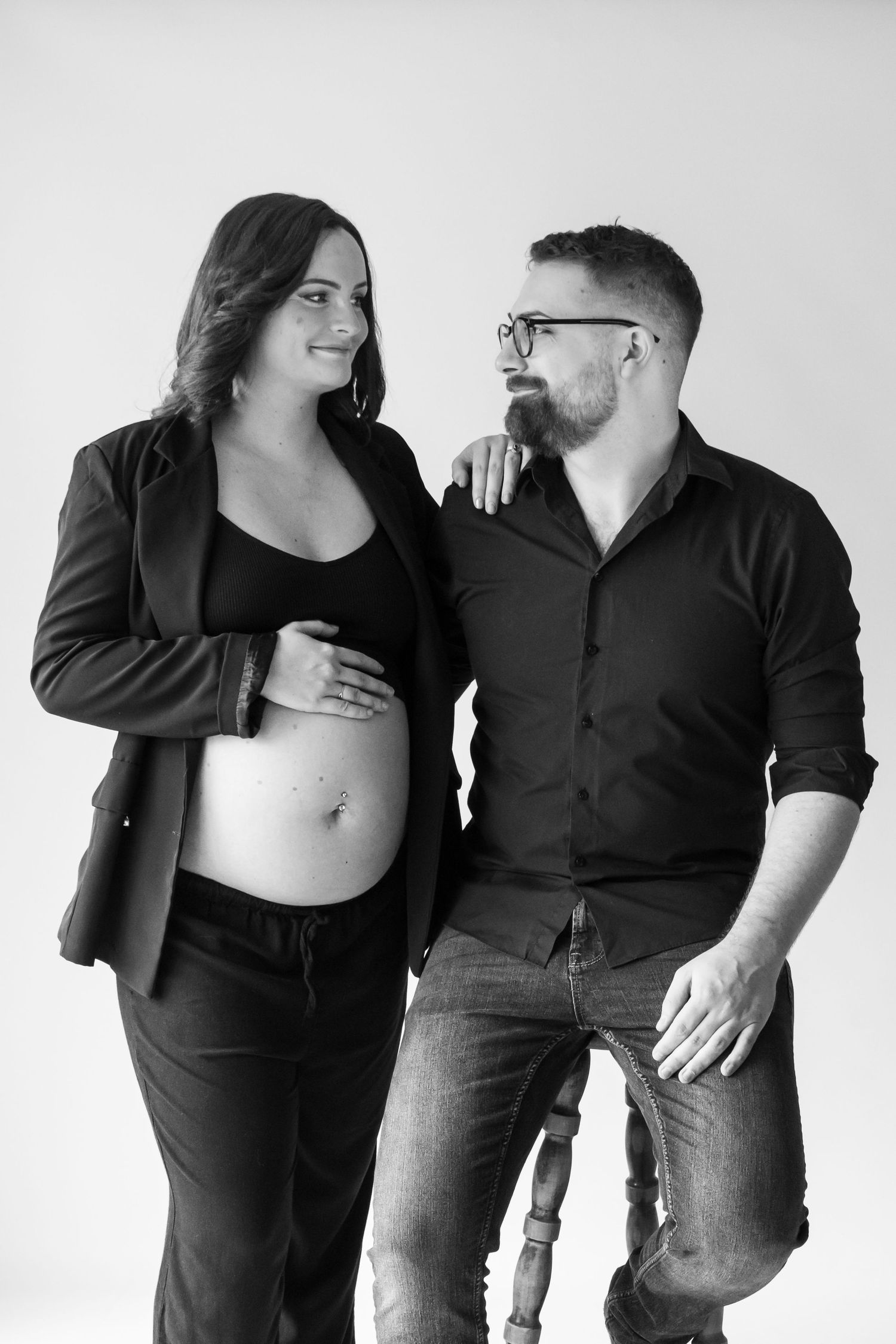 Séance photo de grossesse au studio à la chapelle-basse-mer