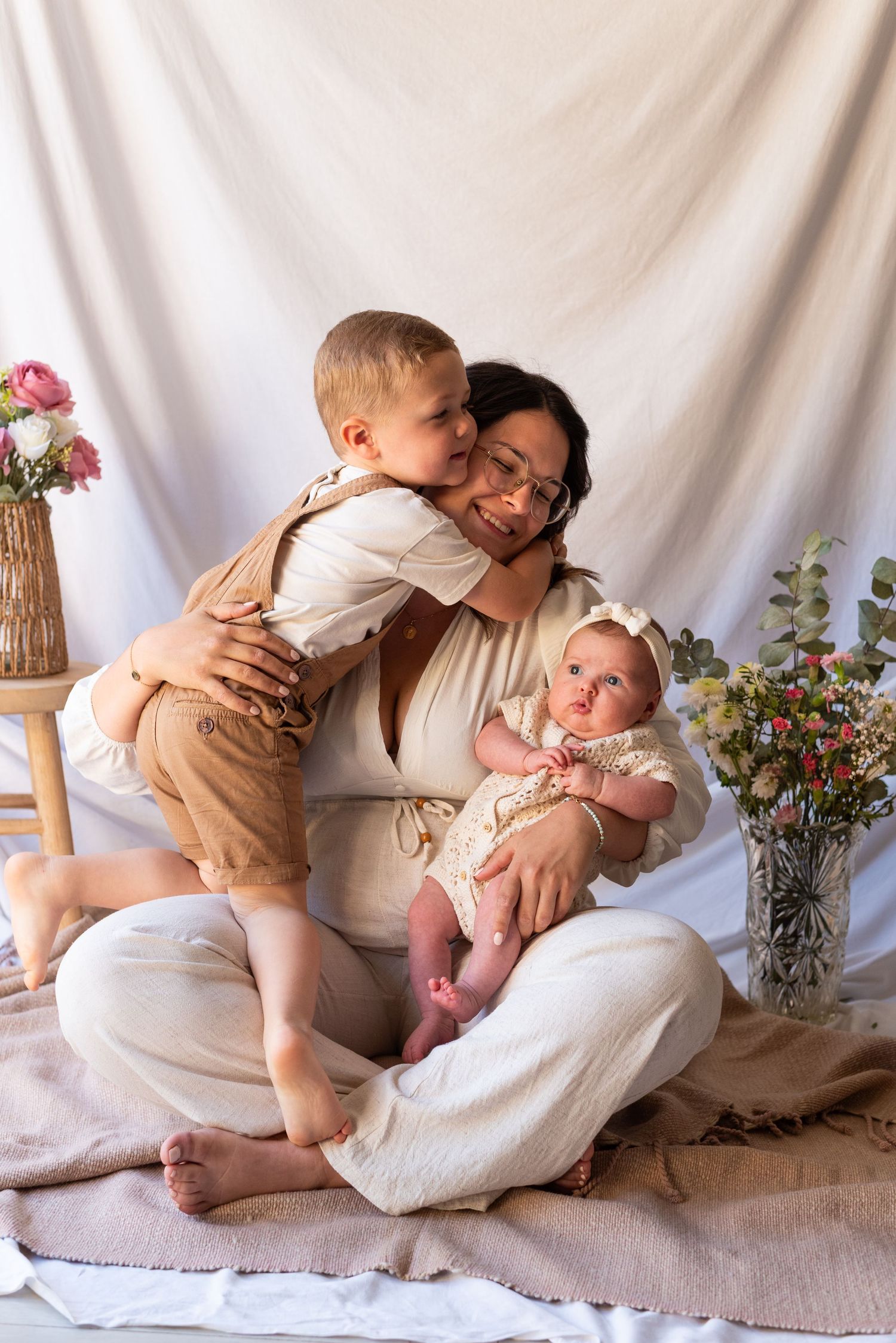 Séance famille au studio à la chapelle-basse-mer