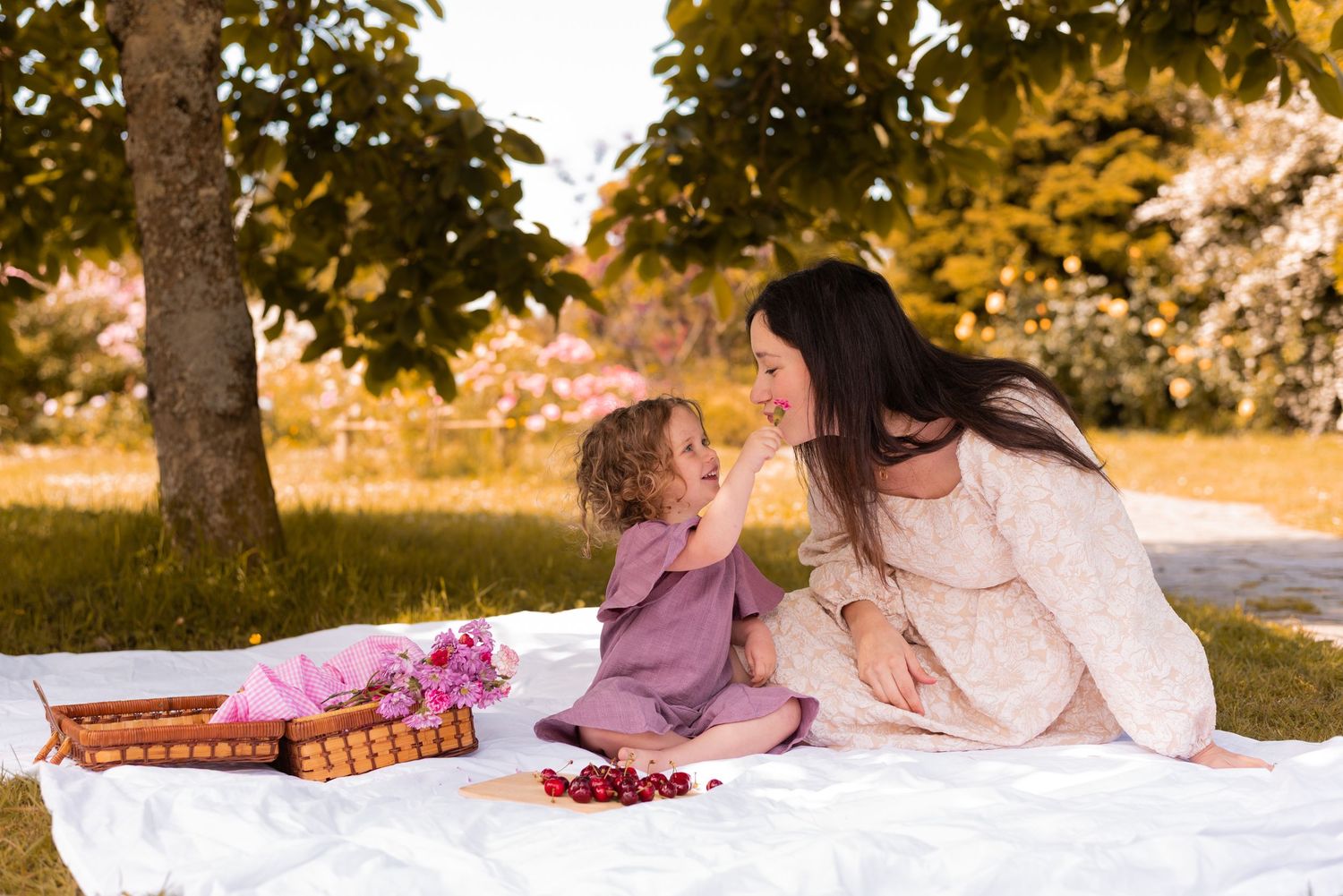 Séance mère fille au parc de la Roseraie à Nantes