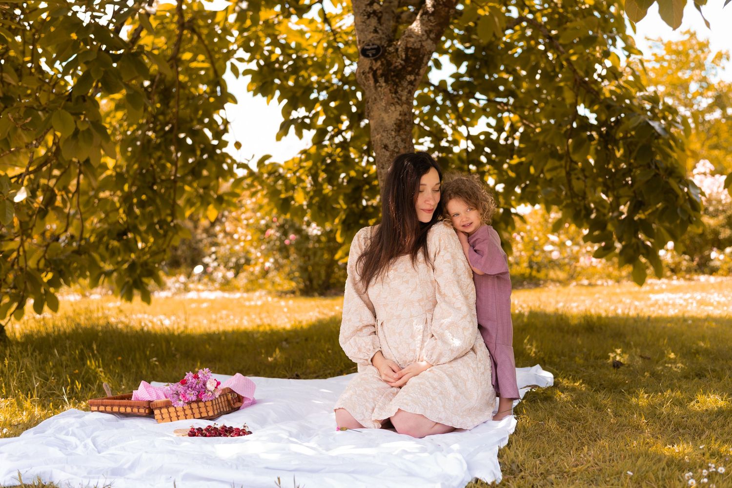 Séance mère fille au parc de la Roseraie à Nantes