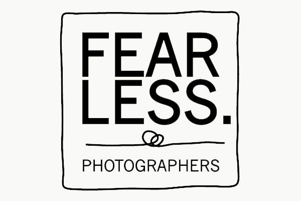 Fearless Photographers logo in bold text with a simple camera icon.
