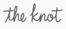 The Knot logo in casual handwritten script style text.