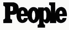 The People magazine logo in bold black text on a white background.