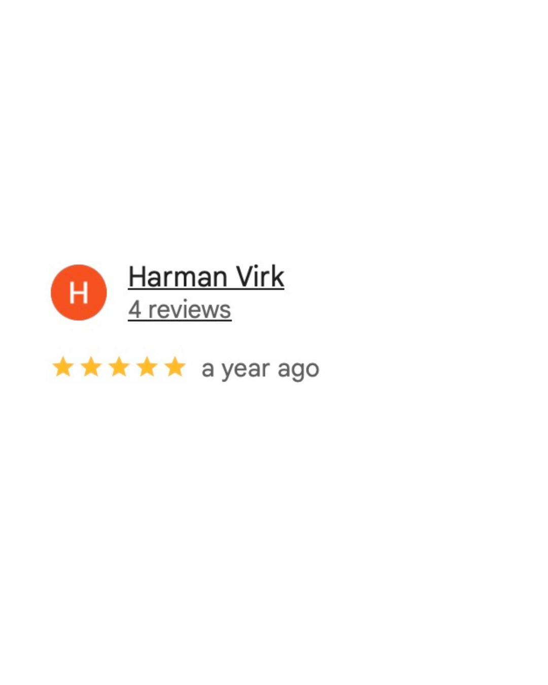 A circular orange profile icon with the letter H against a white background.