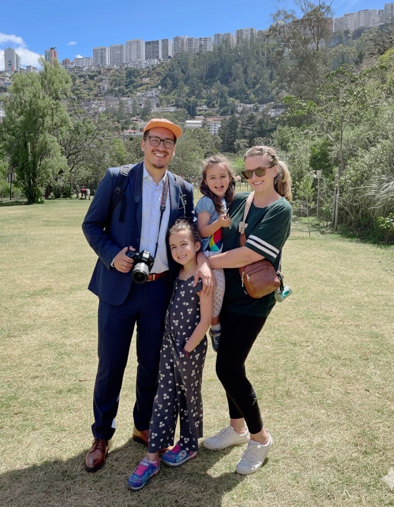 Nelstudios' owner Nelson Echeverria  photo with his family for the about me page.