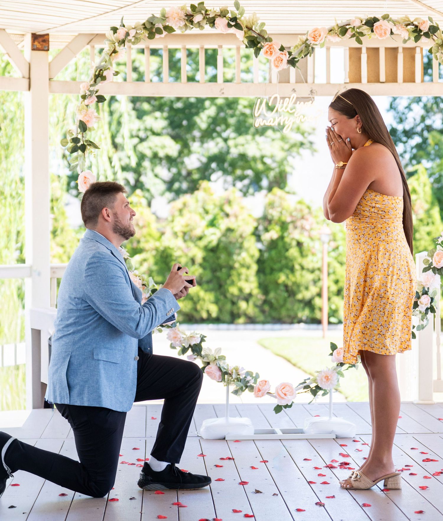 Nelstudios photographs a surprise engagement shoot for a couple in Westchester, NY where he surprises her with a ring.