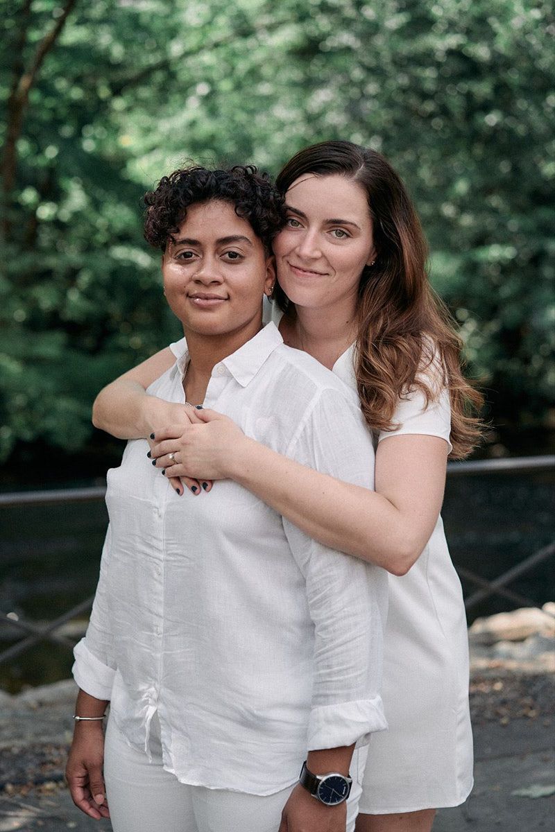 Nelstudios captures a natural, candid moment of a couple during their engagement in Westchester, NY. It was an LGBTQ engagement session.