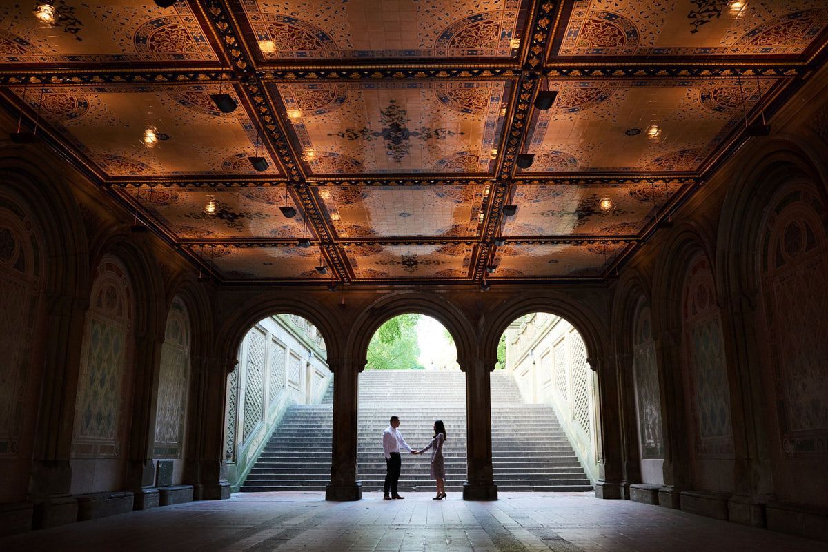 Nelstudios photographs an engagement shoot for a couple in NYC  Central Park.