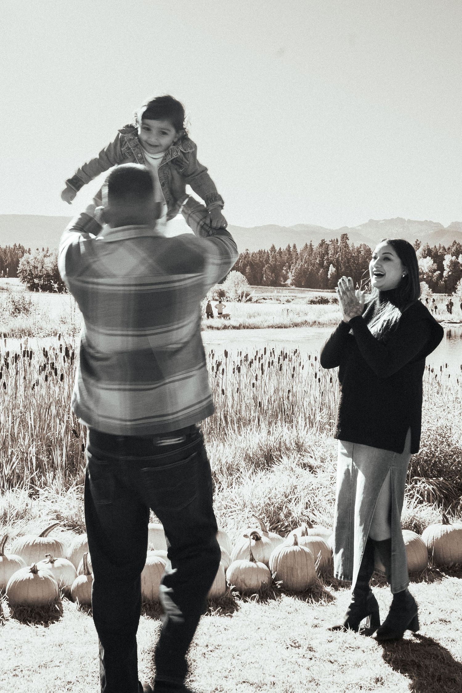 Naniamo, BC family photographer capturing a family of three in the beautiful outdoors.