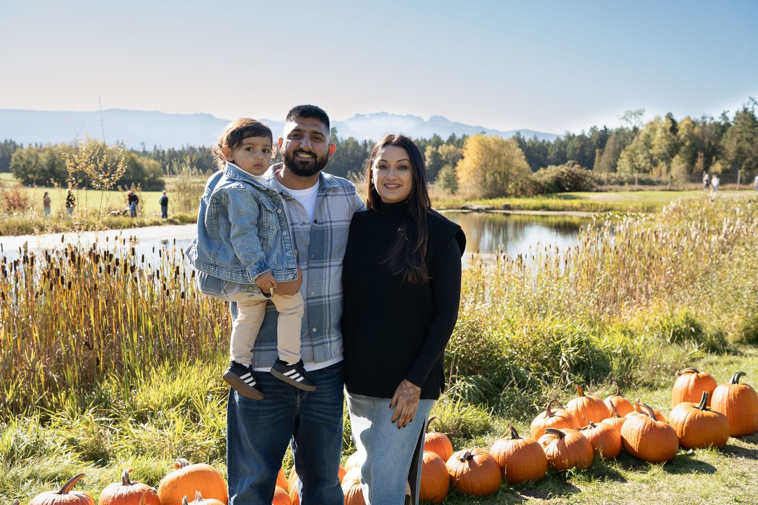 Naniamo, BC family photographer capturing a family of three in the beautiful outdoors.