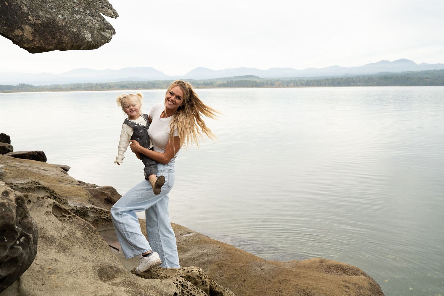 Nanaimo, BC photographer capturing a joyful family playing together outdoors