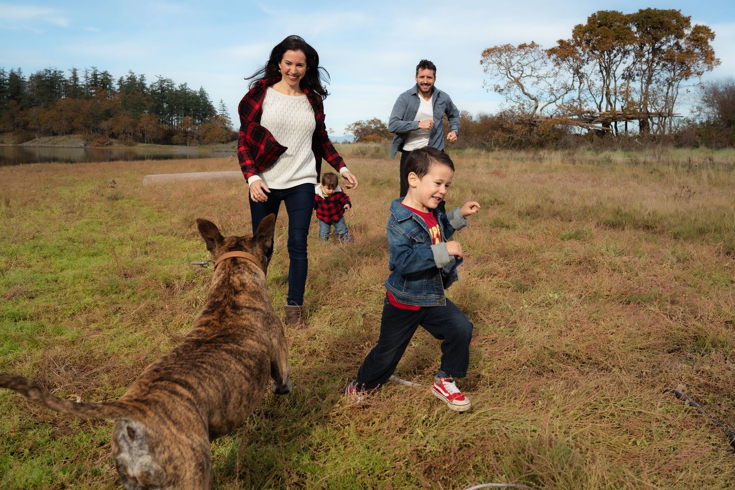 Naniamo, BC family photographer capturing a family of four in the beautiful outdoors.
