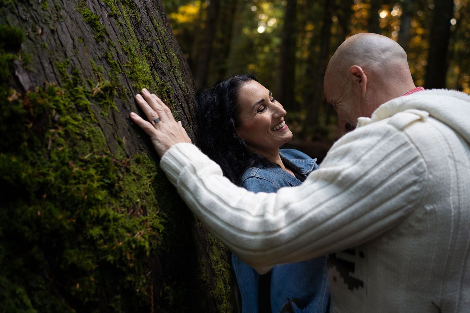 Cinematic storytelling couples photoshoot taken by a Nanaimo, BC photographer. Engagement, Wedding and true love.