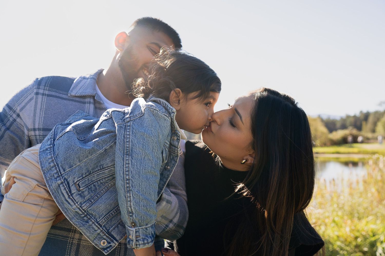 Naniamo, BC family photographer capturing a family of three in the beautiful outdoors.