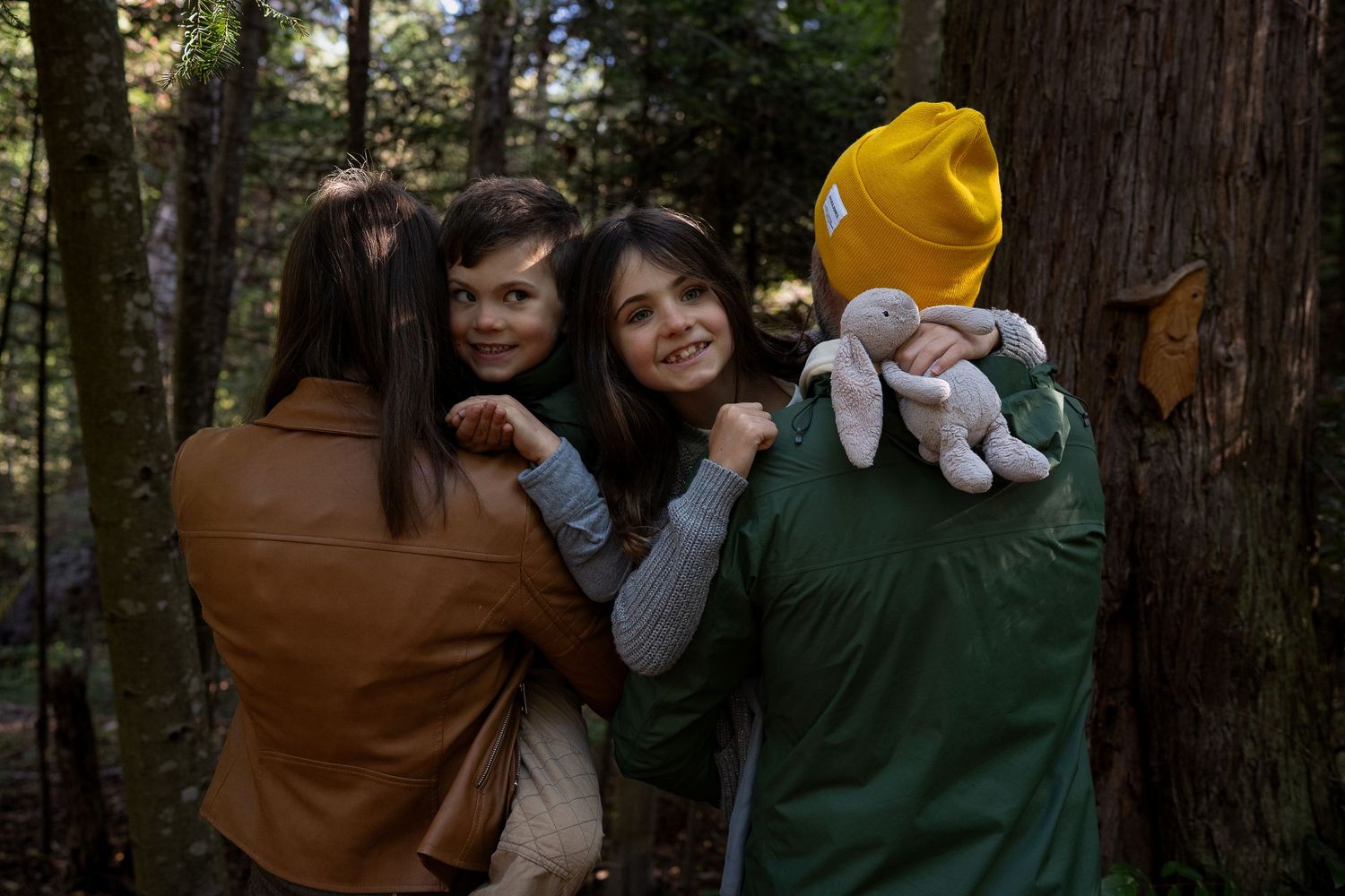 Nanaimo, BC family photographer capturing a joyful family playing together outdoors