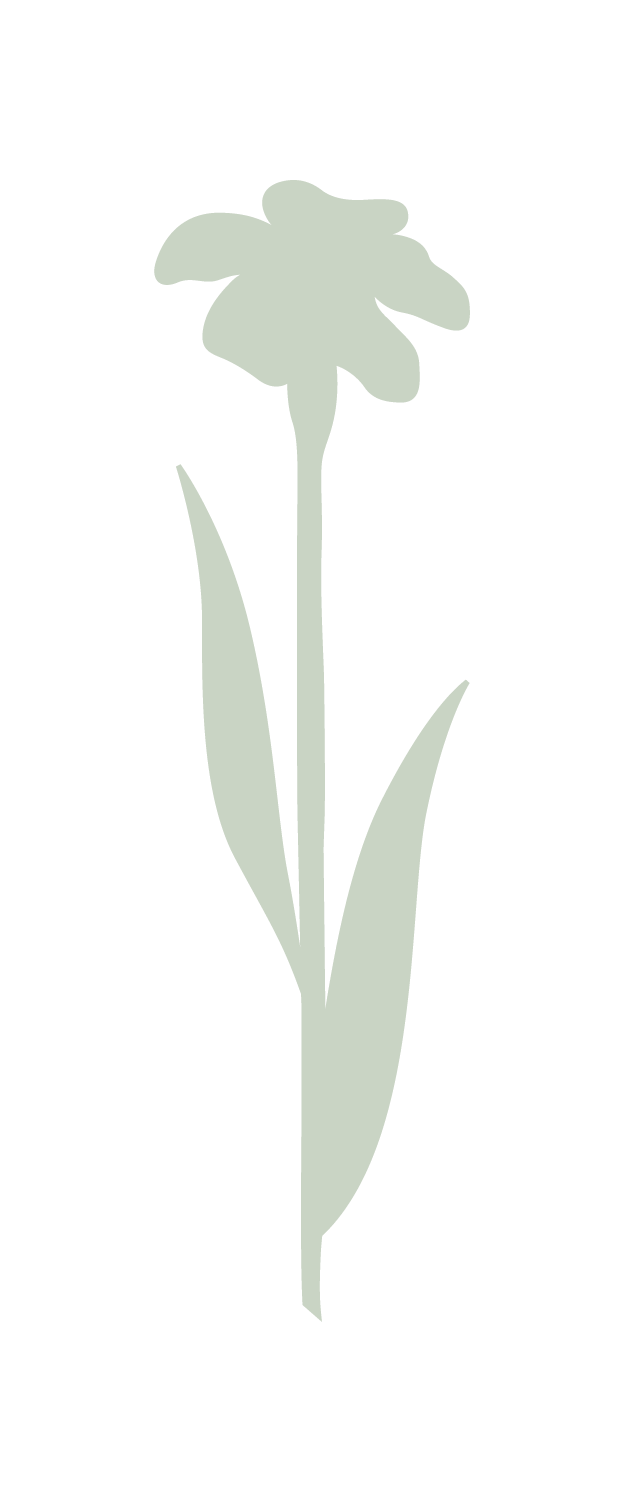 Sage green floral silhouette pattern with simple flower motifs.