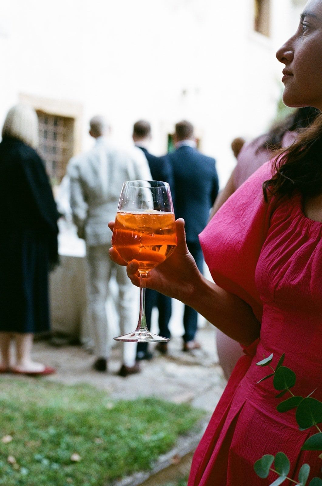 Close up of cocktail hour at destination wedding.