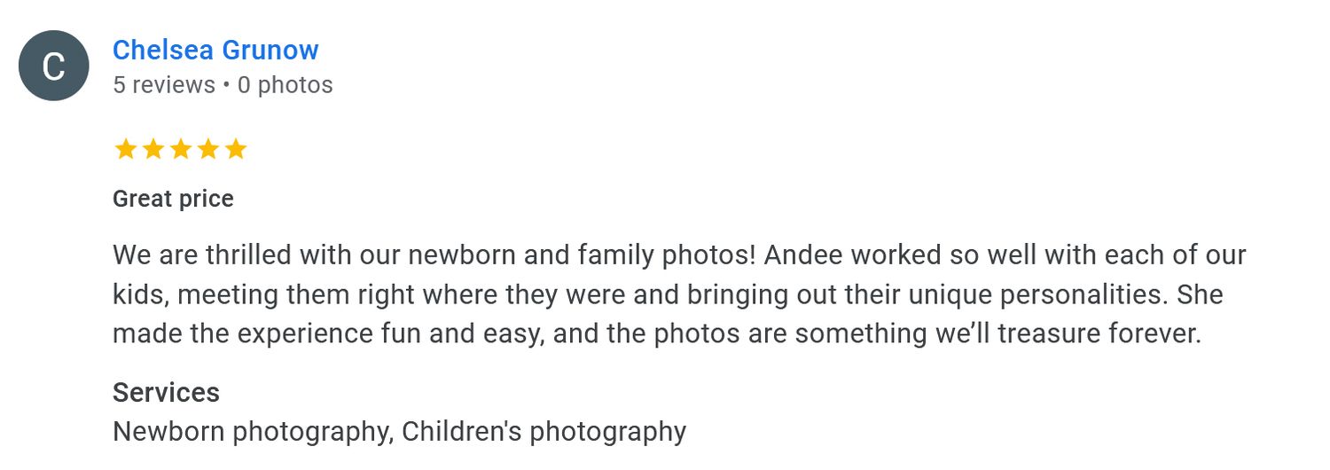 A Great Google Review Screen shot! Hatched Newborns