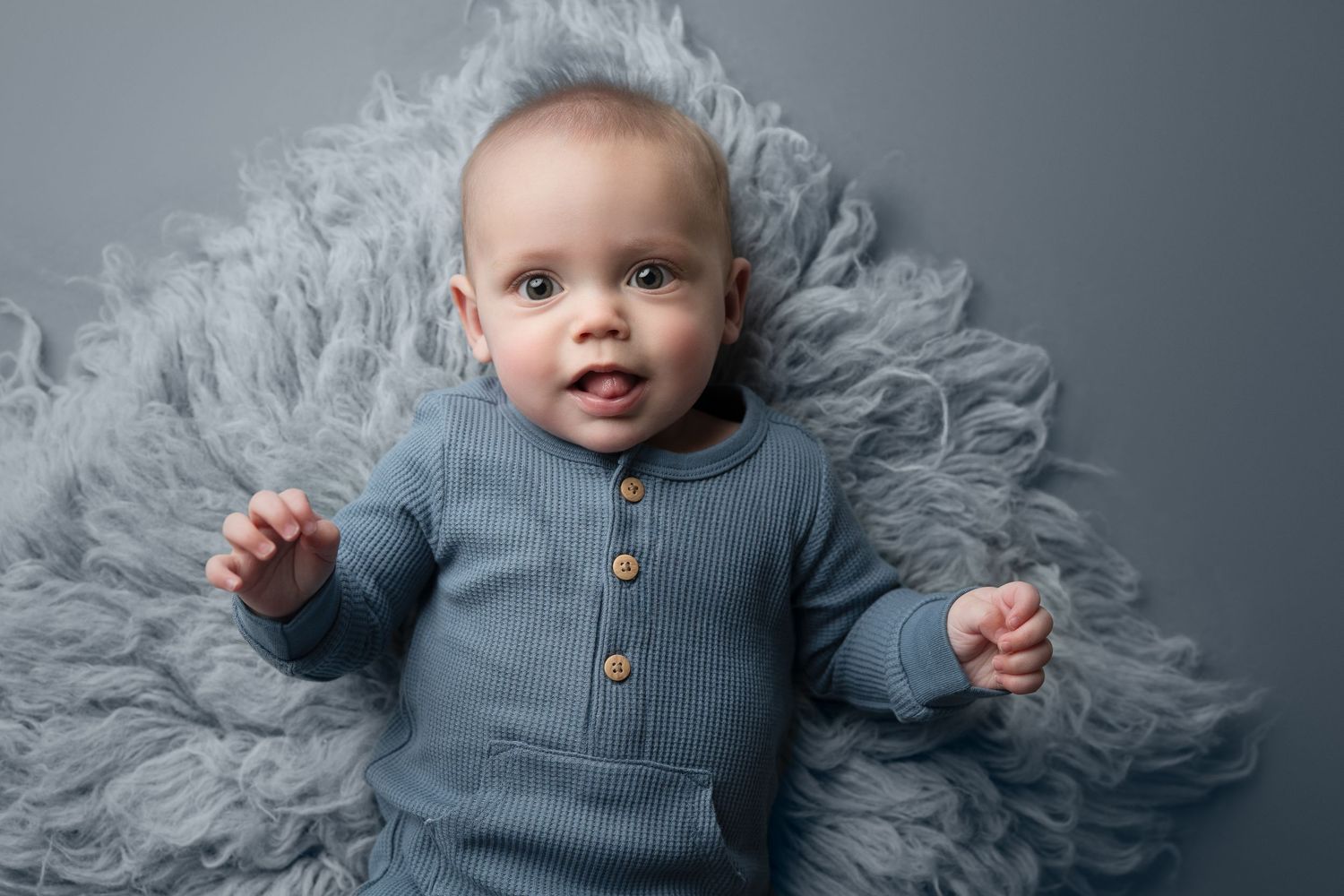 6 month milestone photo, Hatched Newborn Photography