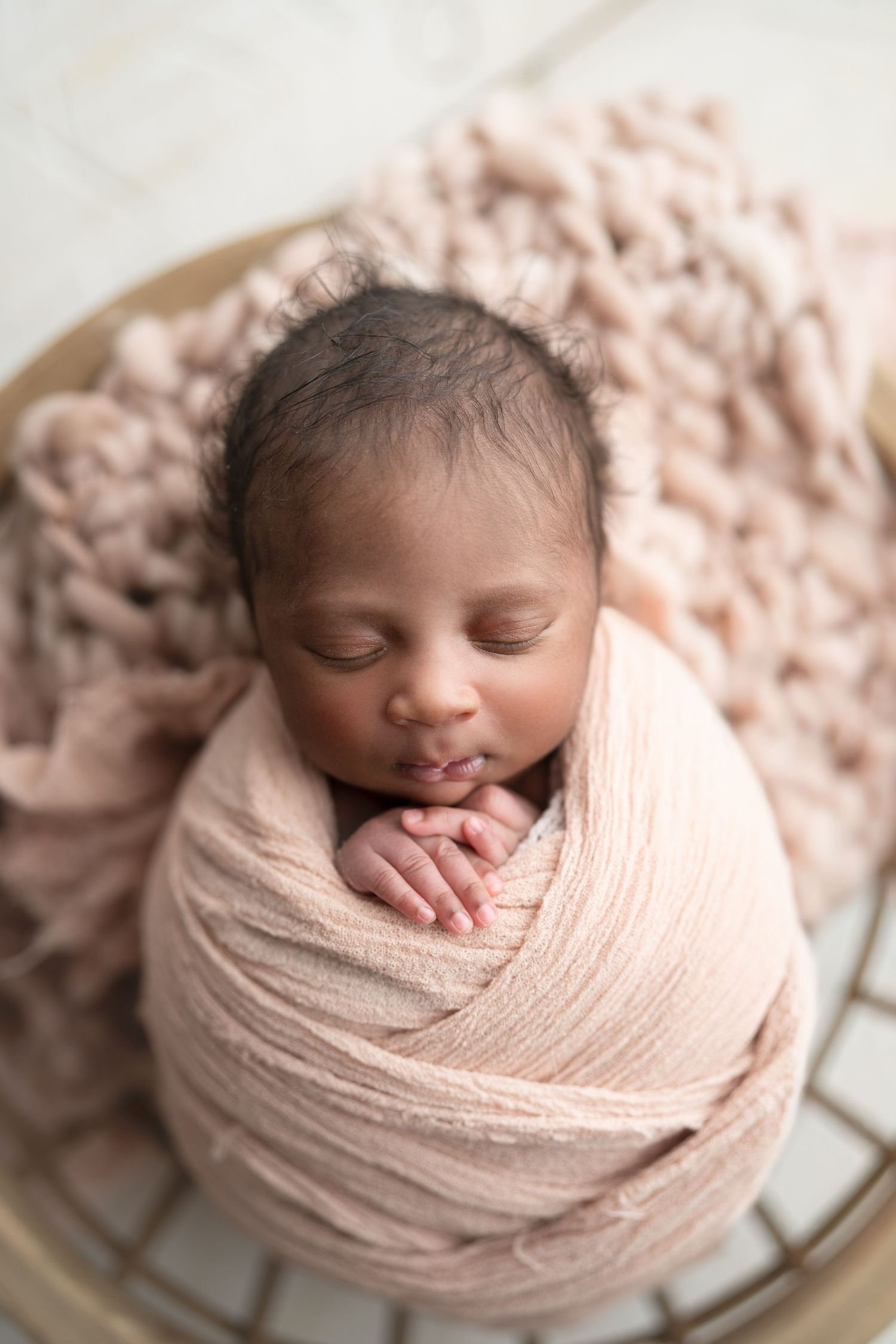 Sweet baby in pink. Southwest Wisconsin Newborn Photos
