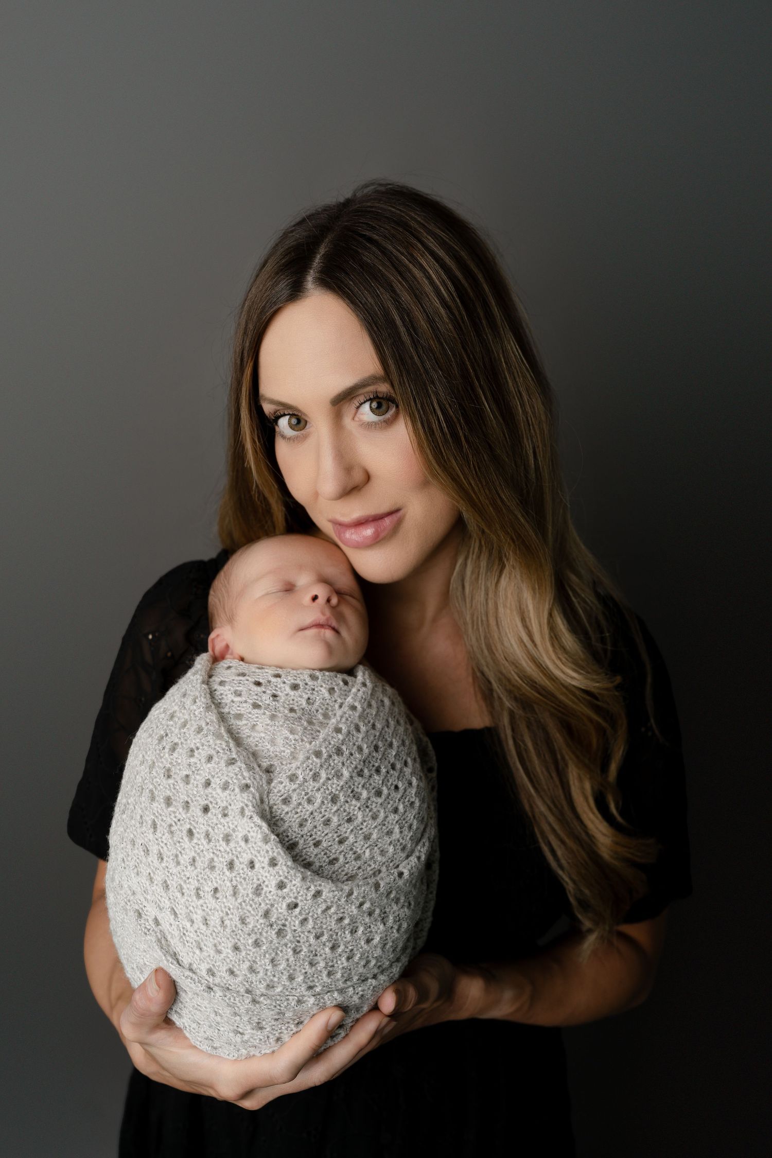 Mother cuddling baby, newborn family session, Madison, WI