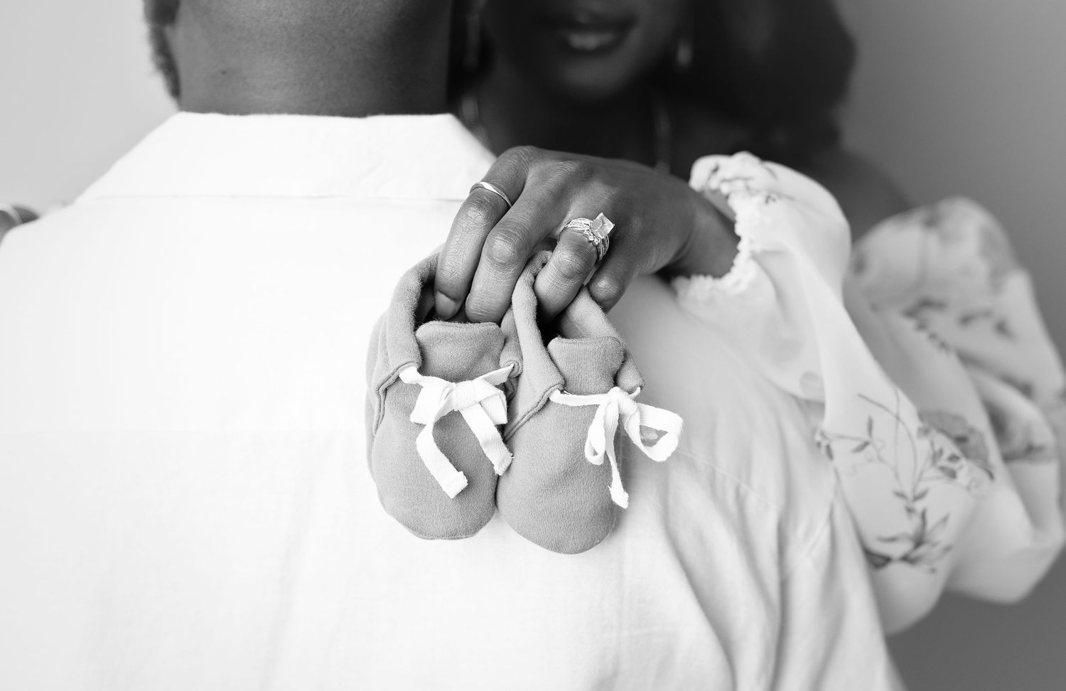 Close up of baby booties, Wisconsin newborn photos, maternity pictures