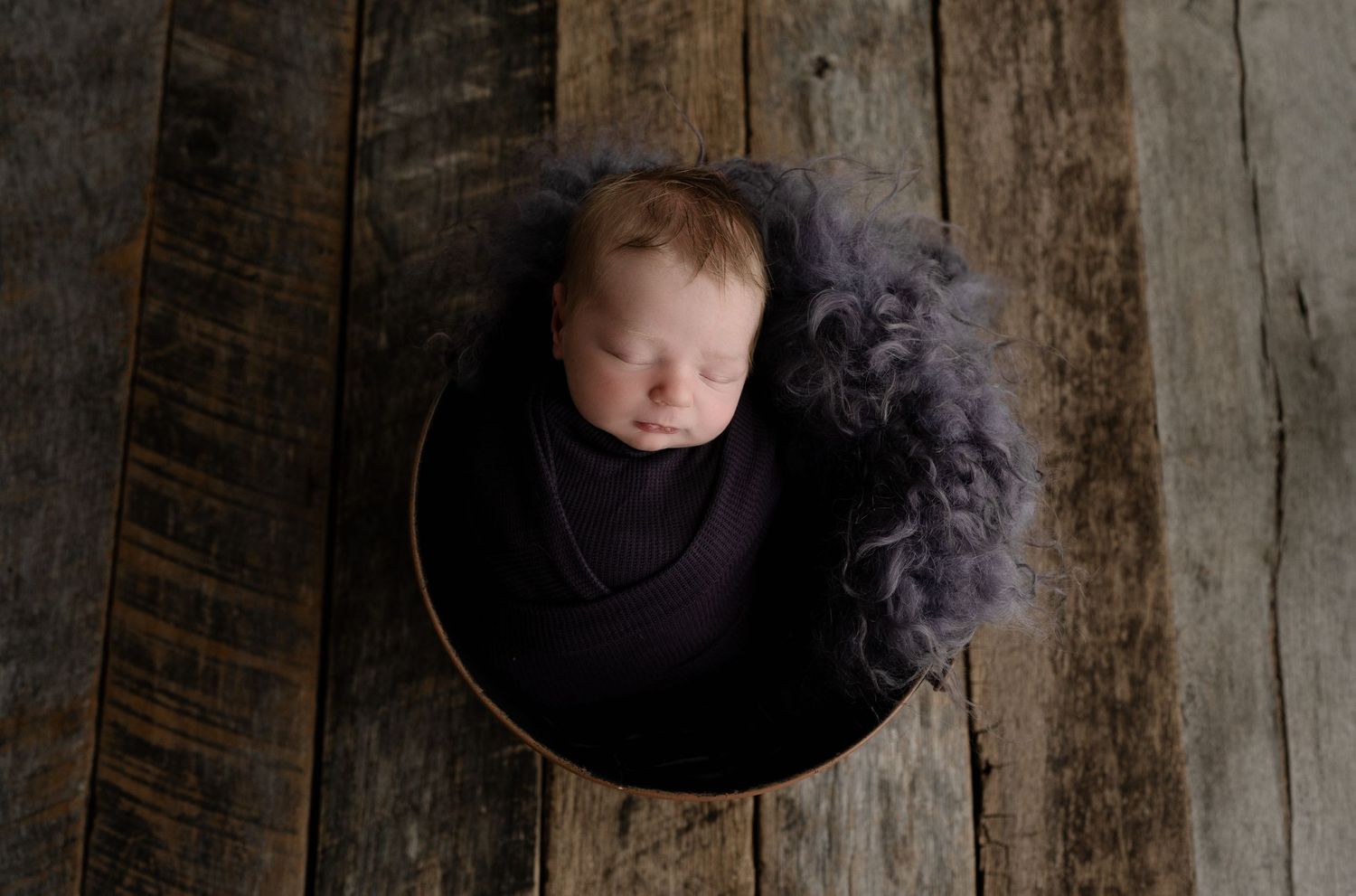 Baby in Purple. Madison, WI Mount Horeb, Wi Verona, WI Newborn Photography