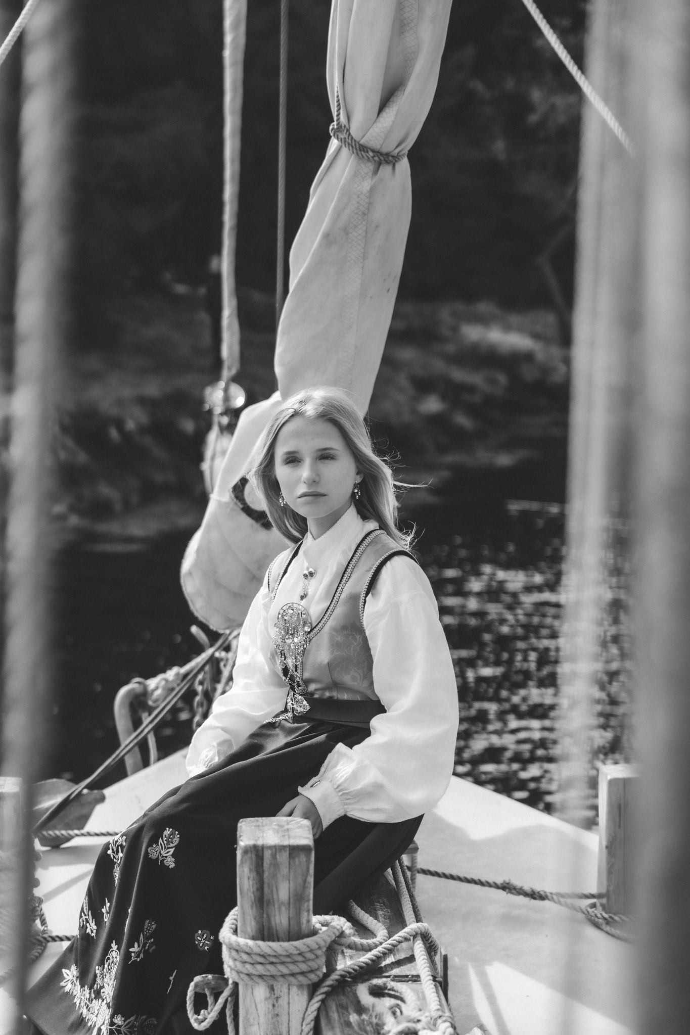 Konfirmant fotografering på seilbåt i Haugesund