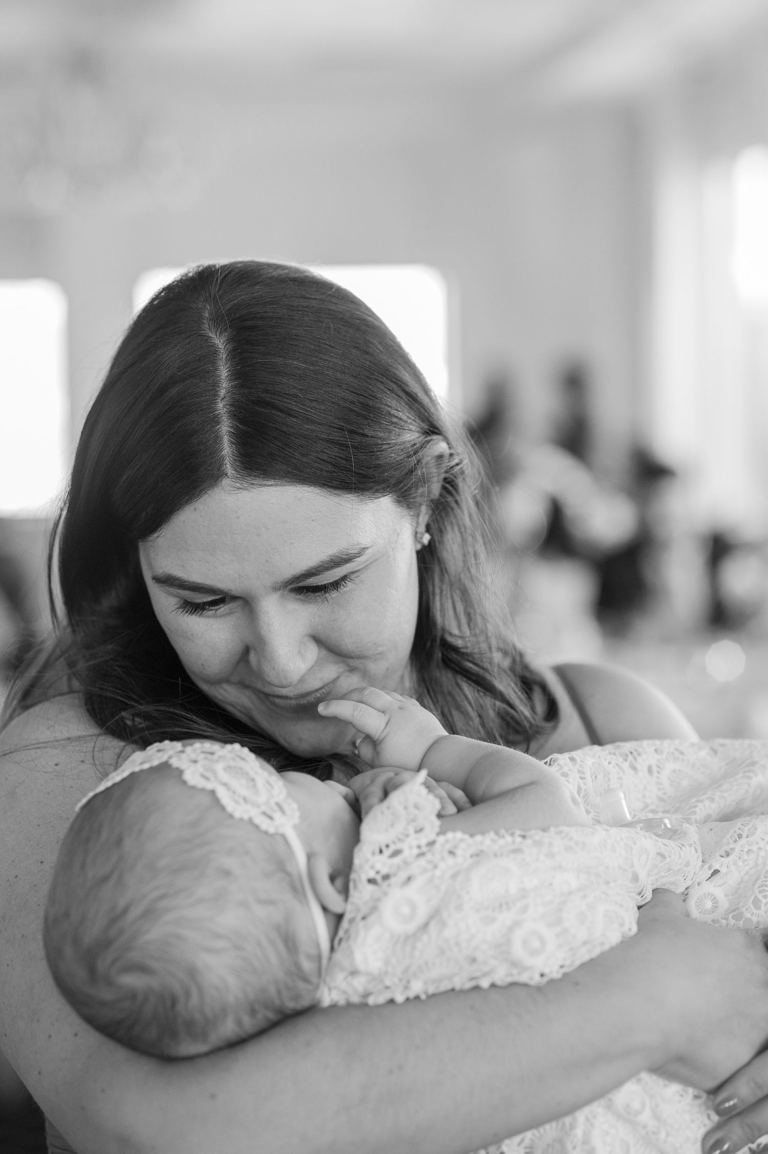 A tender moment captured during a special ceremony.