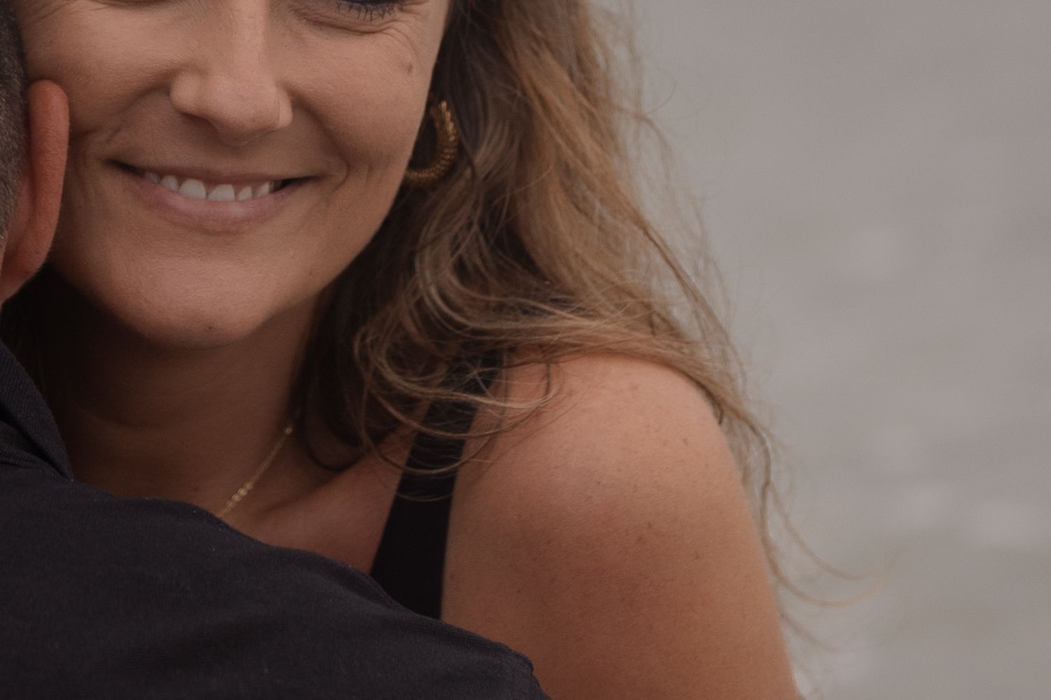 Close-up portrait with soft natural lighting and gentle expression.
