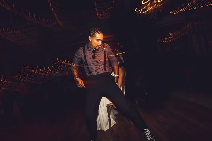 groomsmen dancing at mason city wedding