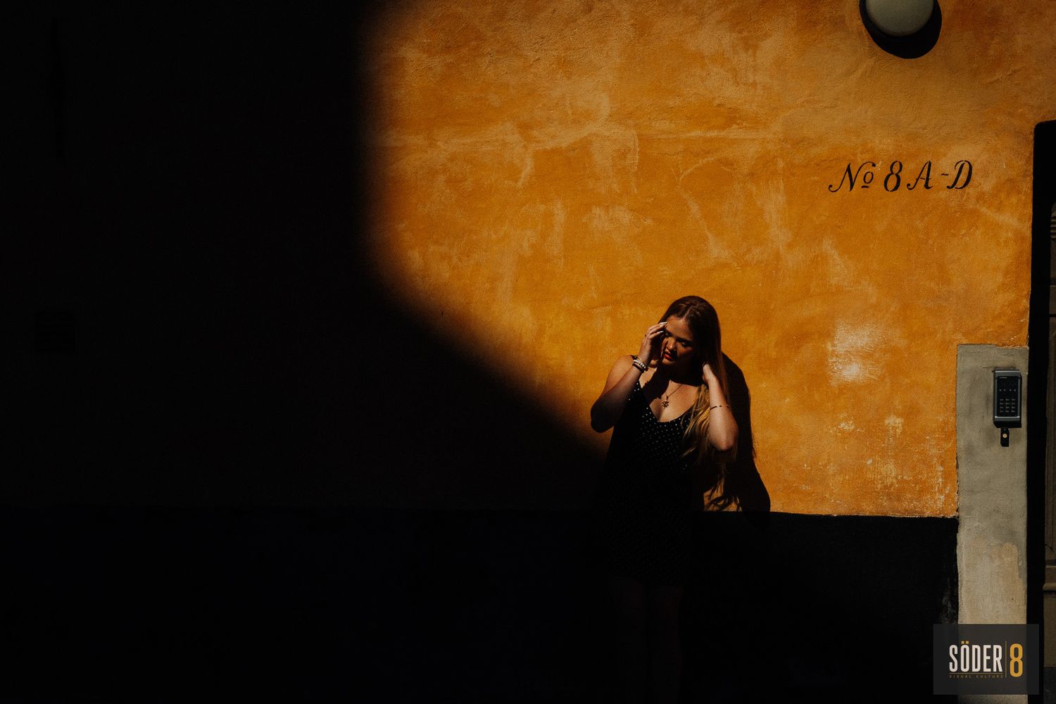 senior girl in light and shadows in Stockholm, Sweden - travel senior photo - SODER 8